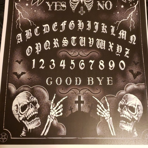 Too Fast Ouija Skeleton Sun Spirit Board 11"x17" Tattoo Art Lithograph Art Print - Picture 5 of 5